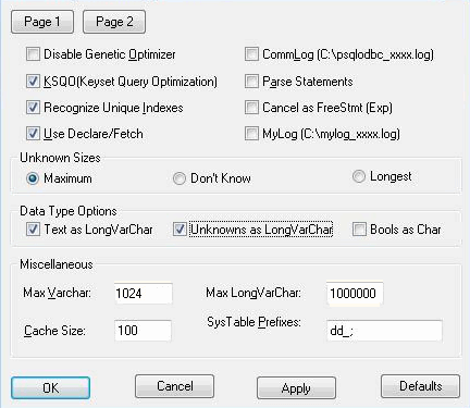 postgres odbc driver