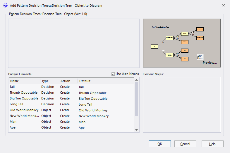 Adding a decision tree pattern to a diagram in Sparx Systems Enterprise Architect. Adding a decision tree pattern to a diagram in Sparx Systems Enterprise Architect.