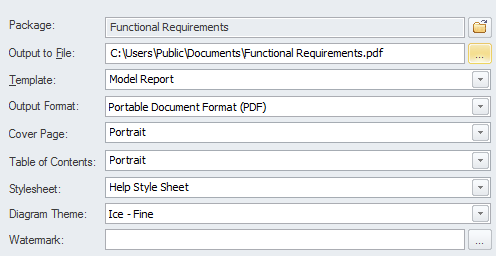 Outputting a requirements document to a PDF file in Sparx Systems Enterprise Architect. Outputting a requirements document to a PDF file in Sparx Systems Enterprise Architect.