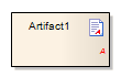 An artifact element showing that it owns a linked document. An artifact element showing that it owns a linked document.