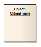 The notation for an Object element is a rectangle with an underlined name.