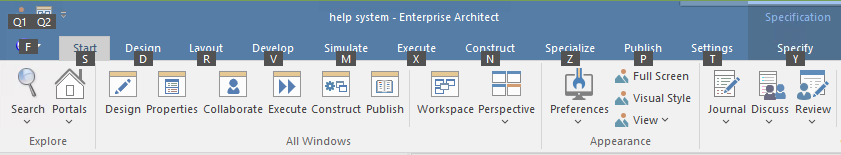 On holding down the Alt key, the ribbon will show the shortcut keys for all the commands. On holding down the Alt key, the ribbon will show the shortcut keys for all the commands.