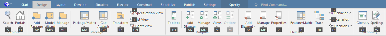 On holding down the Alt key, the ribbon will show the shortcut keys for all the commands. On holding down the Alt key, the ribbon will show the shortcut keys for all the commands.