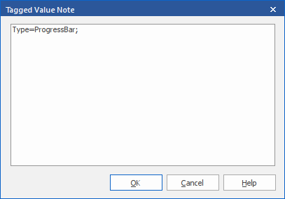 Defining a tagged value of Progress Bar type. Defining a tagged value of Progress Bar type.
