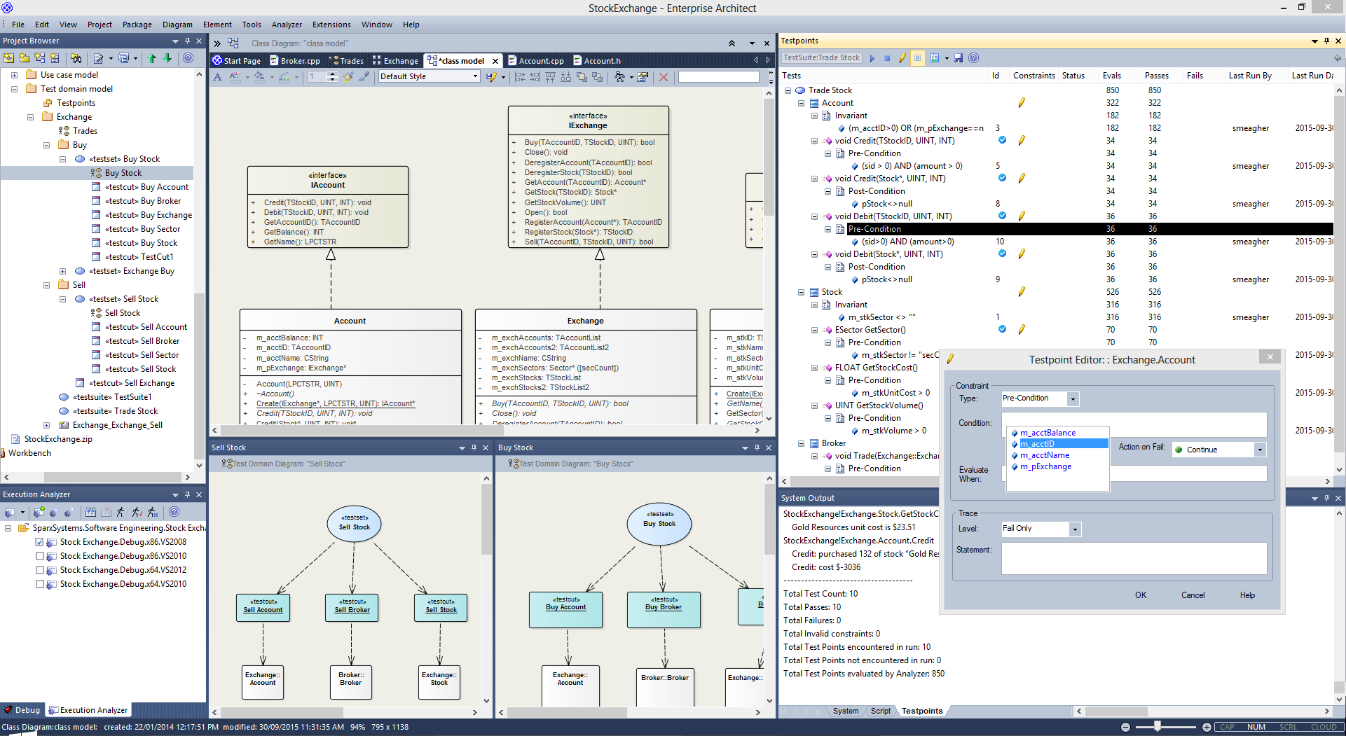 The image below shows the rich tapestry of features available in Enterprise Architect's test domain model, a dynamic medium providing runtime visualization of test case execution The image below shows the rich tapestry of features available in Enterprise Architect's test domain model, a dynamic medium providing runtime visualization of test case execution