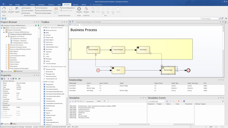 Simulate and evaluate business processes - Enterprise Architect