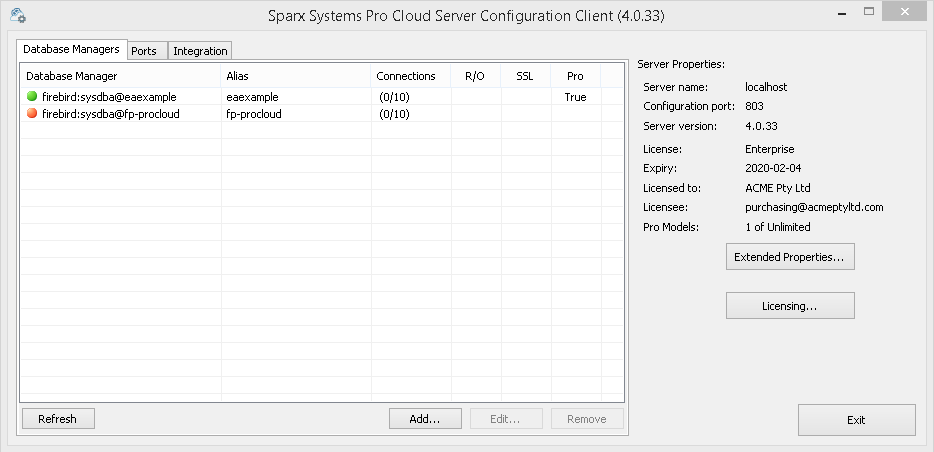 Pro Cloud Server 4: A licensed PCS with an Enterprise License